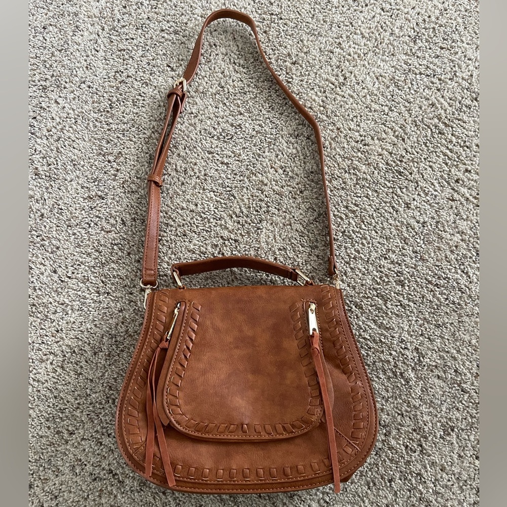Brown leather purse